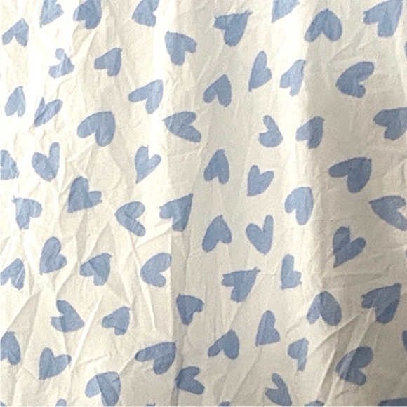 Like New Frank & Eileen Barry Button Down Top Signature Crinkle Hearts Large - Picture 9 of 11